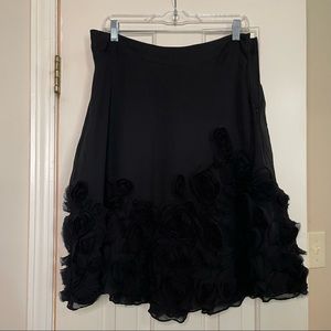 100% silk Talbots black skirt